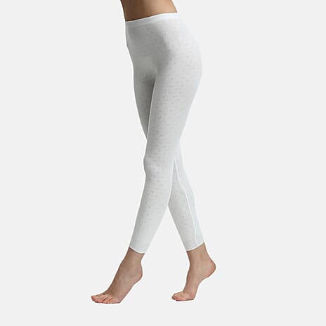 Palm Underwear British Made Supersoft Thermal Leggings (Size - XL) - Ivory