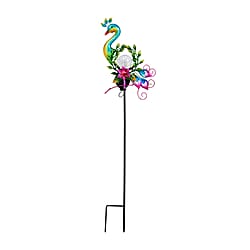 Decorative Solar-Powered Bird Landscape Ground Stake Lamp ( 24x11x78cm) - Blue
