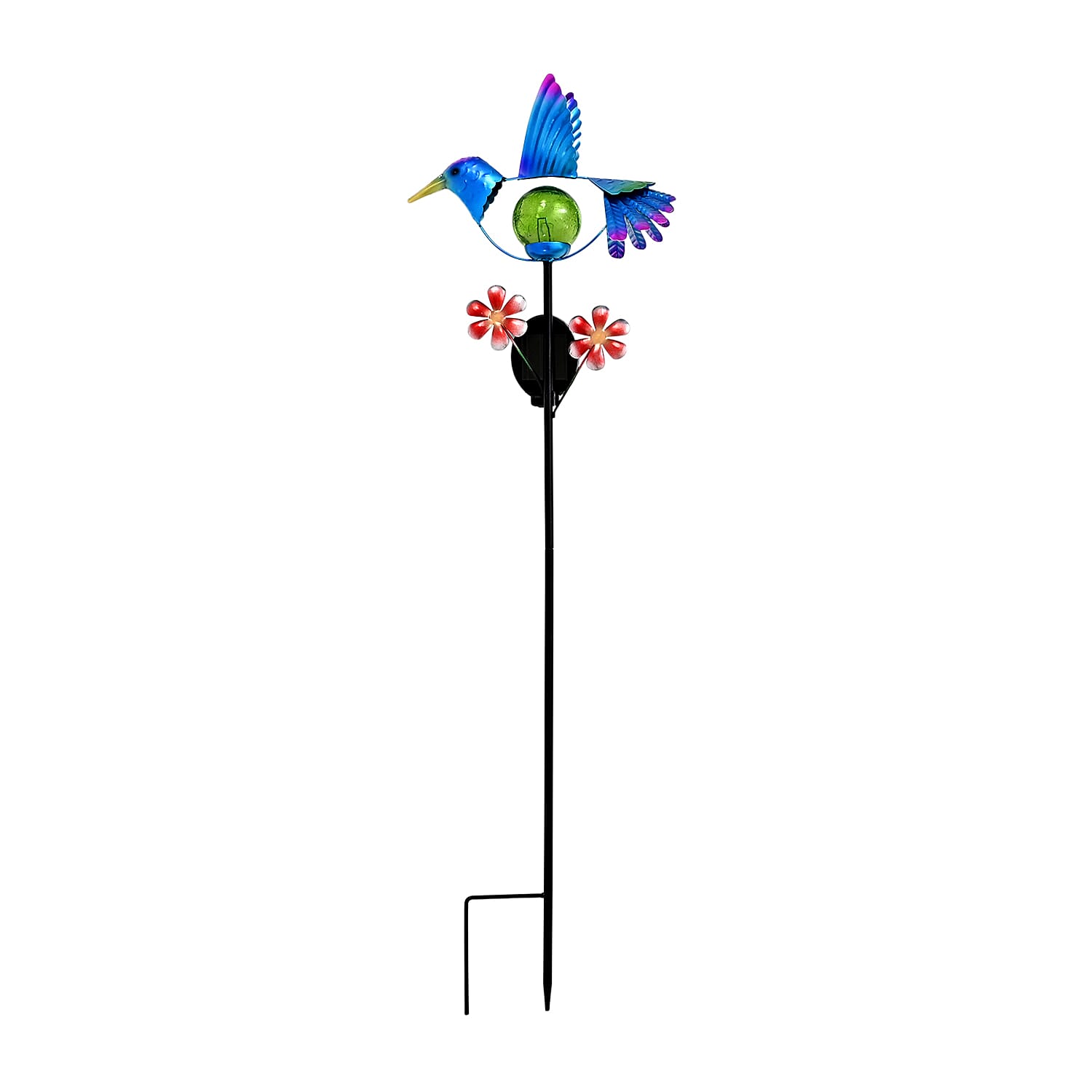 Decorative Solar-Powered Bird Landscape Ground Stake Lamp ( 24x11x78cm) - Blue