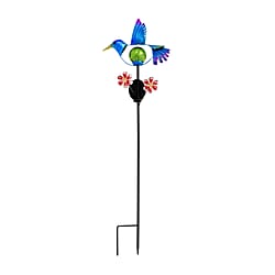 Decorative Solar-Powered Bird Landscape Ground Stake Lamp ( 24x11x78cm) - Blue