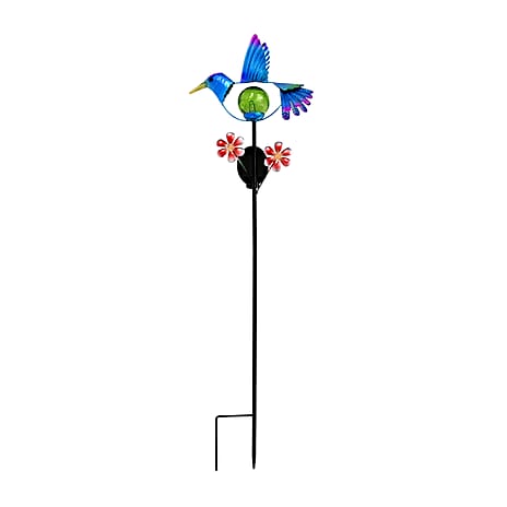 Decorative Solar-Powered Bird Landscape Ground Stake Lamp ( 24x11x78cm) - Blue