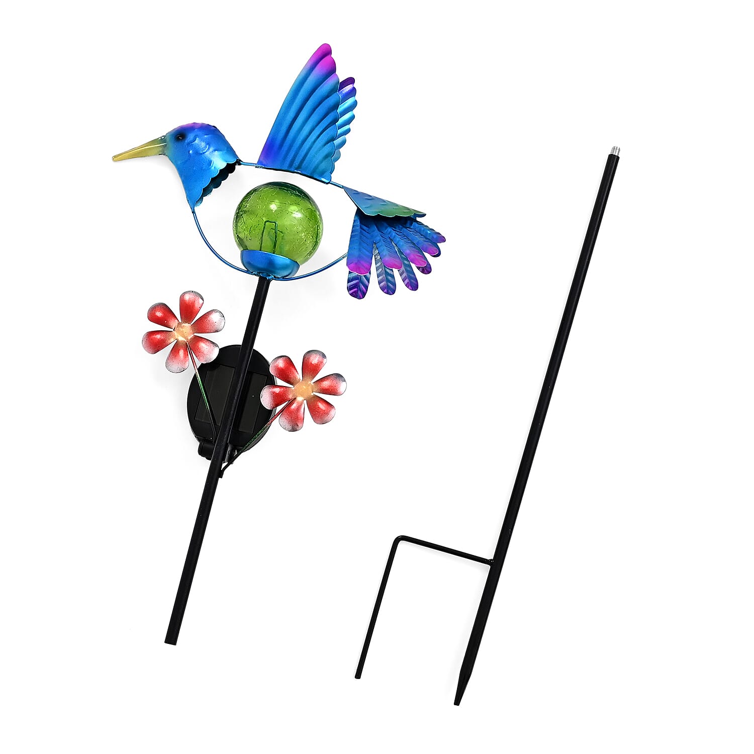 Decorative Solar-Powered Bird Landscape Ground Stake Lamp ( 24x11x78cm) - Blue