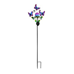 Decorative Solar-Powered Bird Landscape Ground Stake Lamp ( 24x11x78cm) - Blue