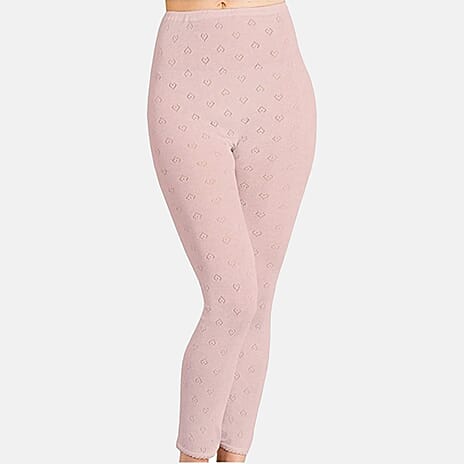 Palm Underwear British Made Supersoft Thermal Leggings (Size - M) - Pink