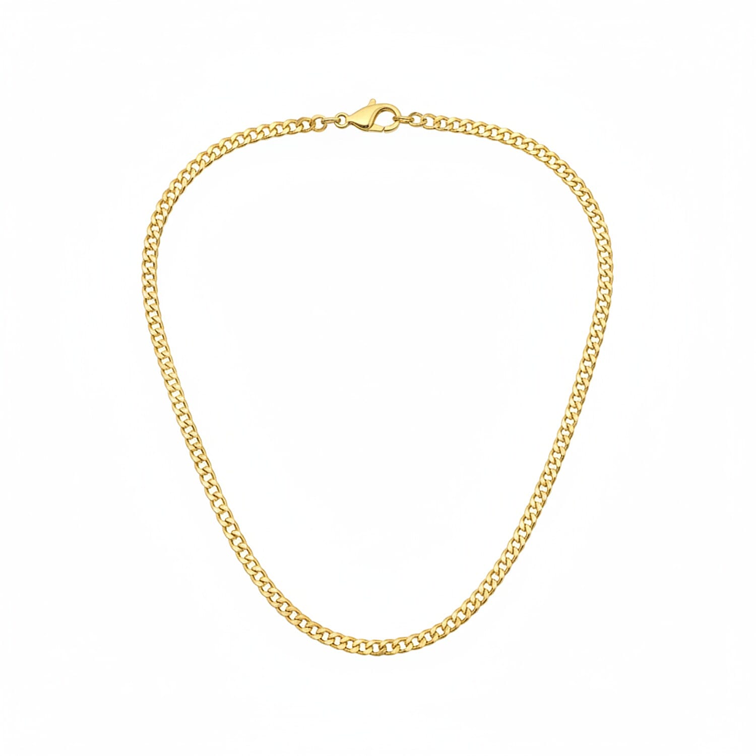 Close Out Deal- 9K Yellow Gold Flat Curb Neckalce (Size - 20) with Lobster Clasp, Gold Wt. 9.70 Gms.