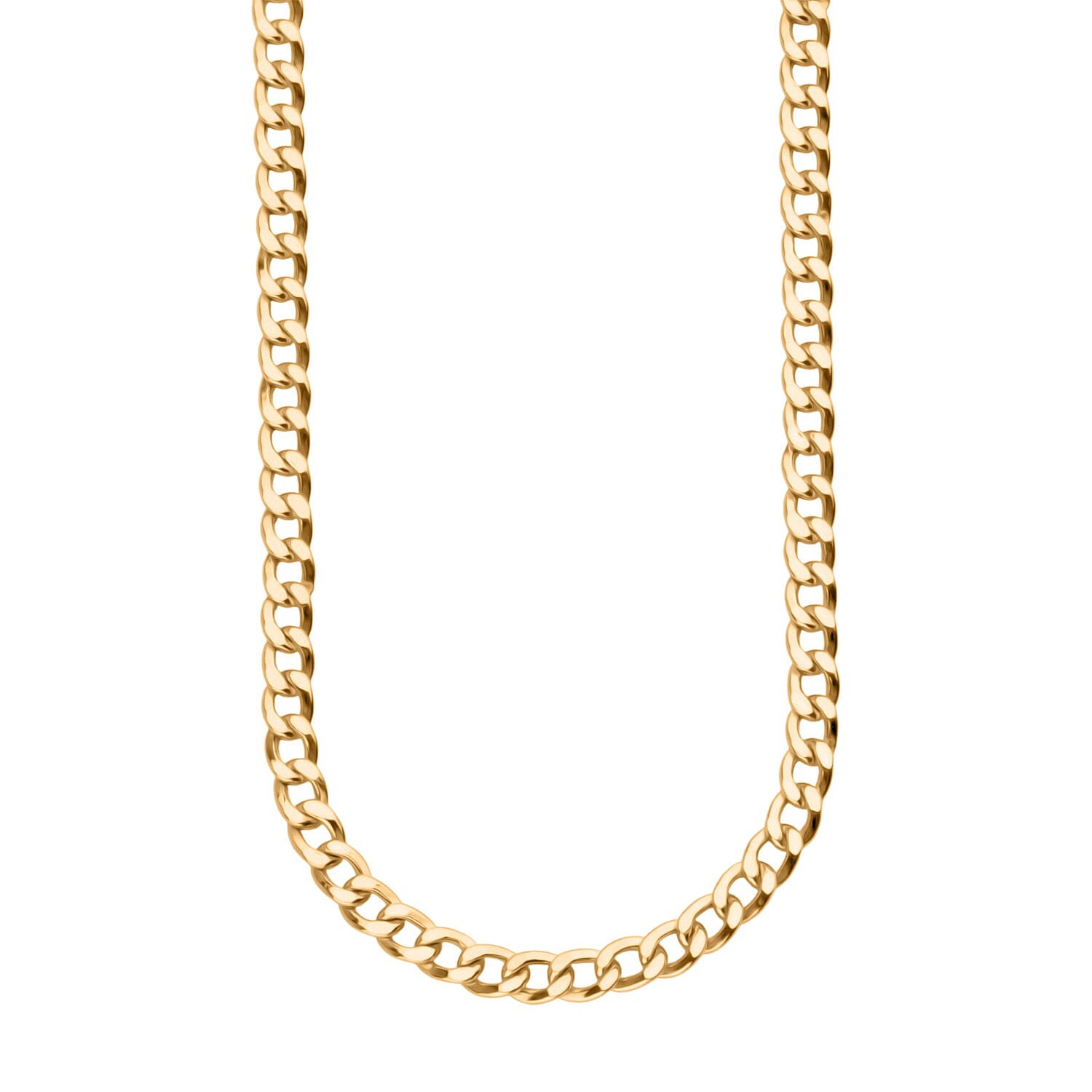 9K Yellow Gold Flat Curb Necklace (Size - 22) with Lobster Clasp, Gold Wt. 10.6 Gms.