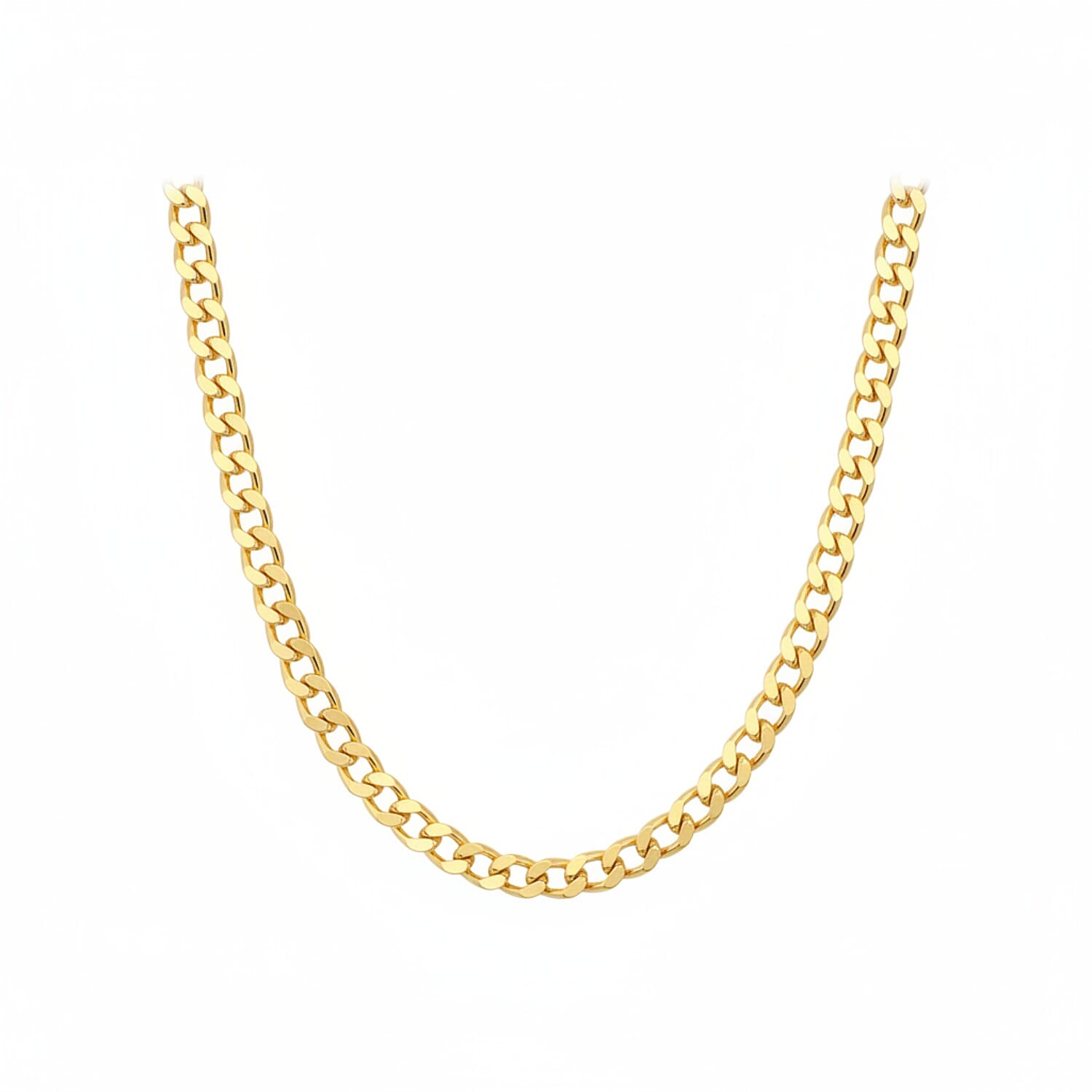 Christmas Deal Only- 9K Yellow Gold Flat Curb Chain (Size - 22) Gold Wt. 13.50 Gms.