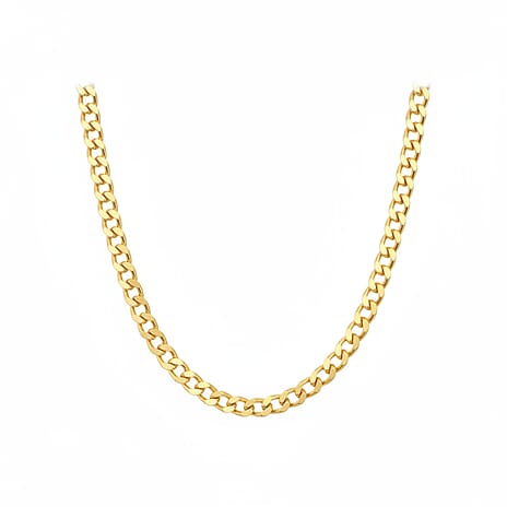 Christmas Deal Only- 9K Yellow Gold Flat Curb Chain (Size - 22) Gold Wt. 13.50 Gms.