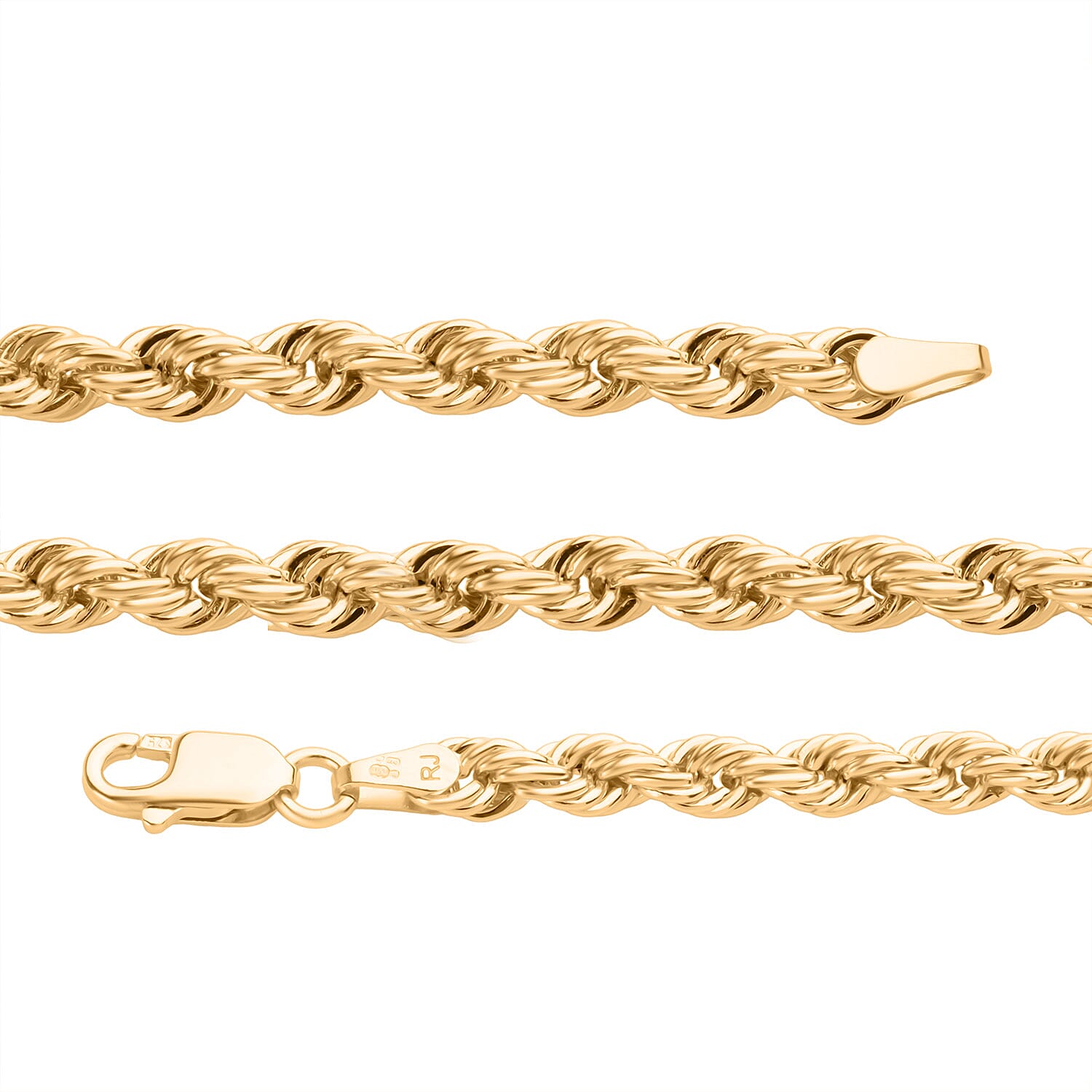 9K Yellow Gold Rope Chain (Size - 30) with Lobster Clasp, Gold Wt. 9.30 Gms.