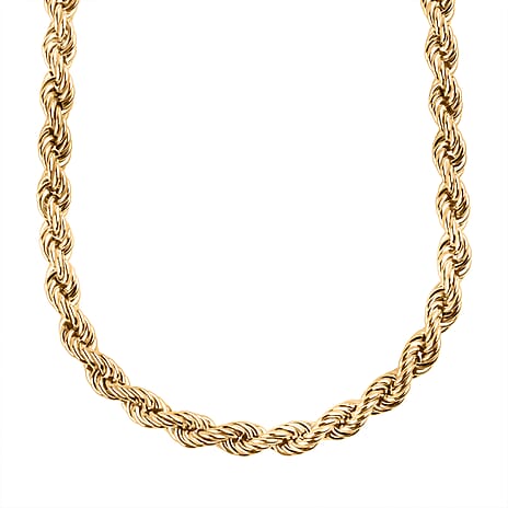 9K Yellow Gold Rope Chain (Size - 30) with Lobster Clasp, Gold Wt. 15.3 Gms.