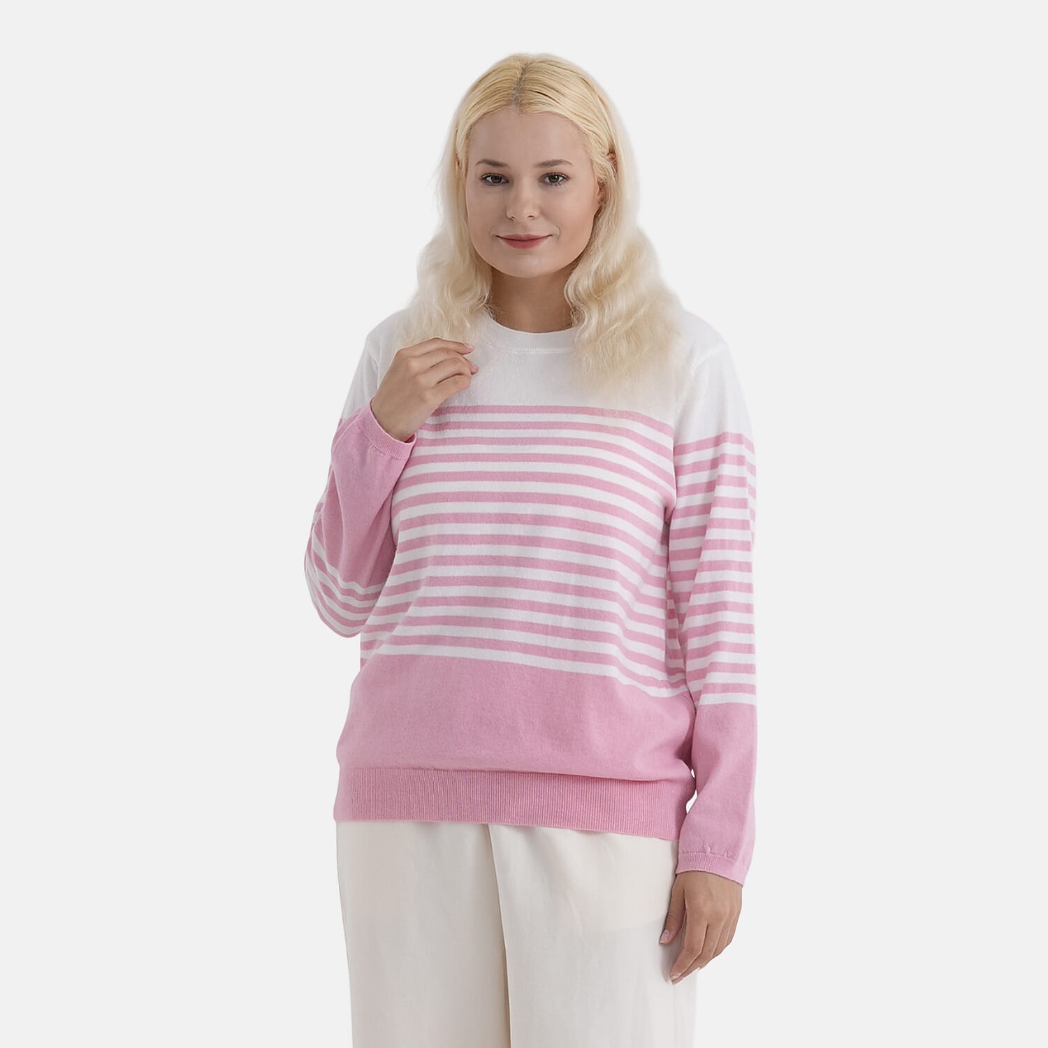 La Marey Patterned Top (Size - Medium) - Pink