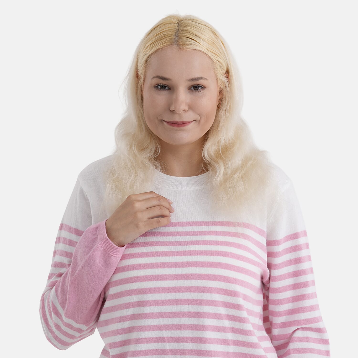 La Marey Patterned Top (Size - Medium) - Pink