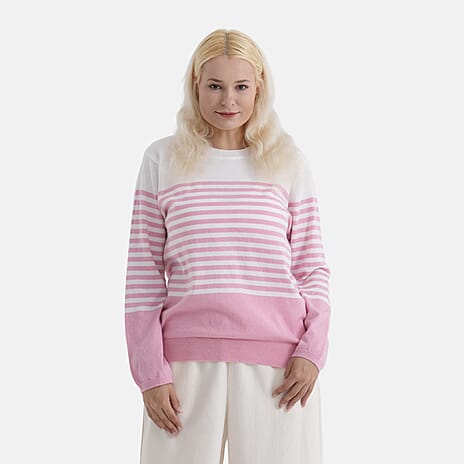 La Marey Patterned Top (Size - Large) - Pink