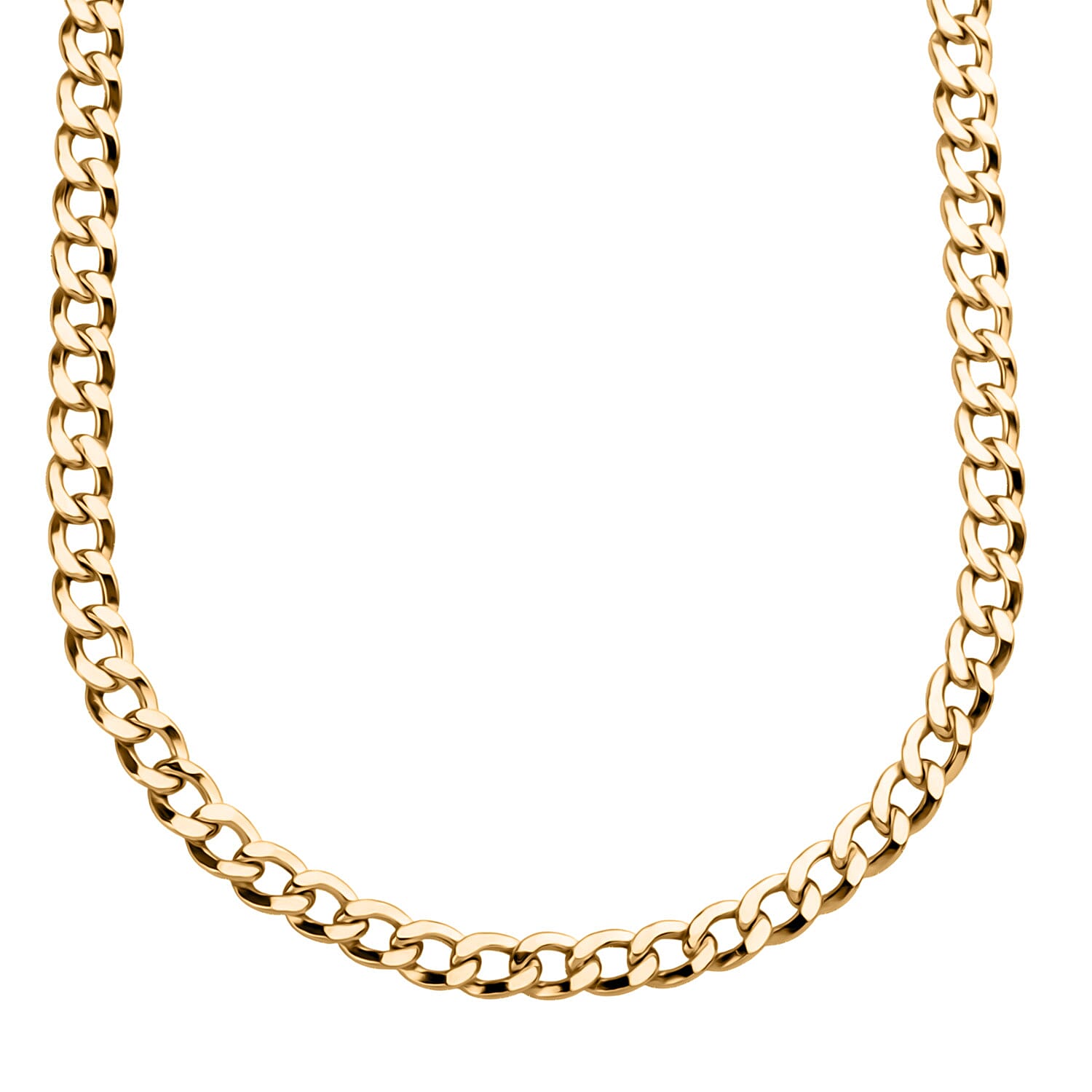 9K Yellow Gold Flat Curb Chain (Size - 16) with Lobster Clasp, Gold Wt. 5.78 Gms