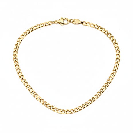 9K Yellow Gold Flat Curb Chain (Size - 18) with Lobster Clasp, Gold Wt. 6.54 Gms