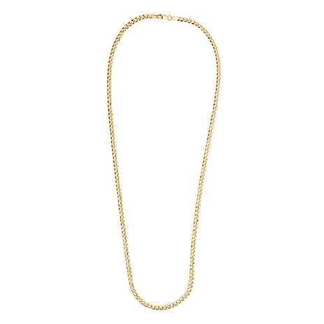 9K Yellow Gold Flat Curb Necklace (Size - 24) with Lobster Clasp, Gold Wt. 8.54 Gms