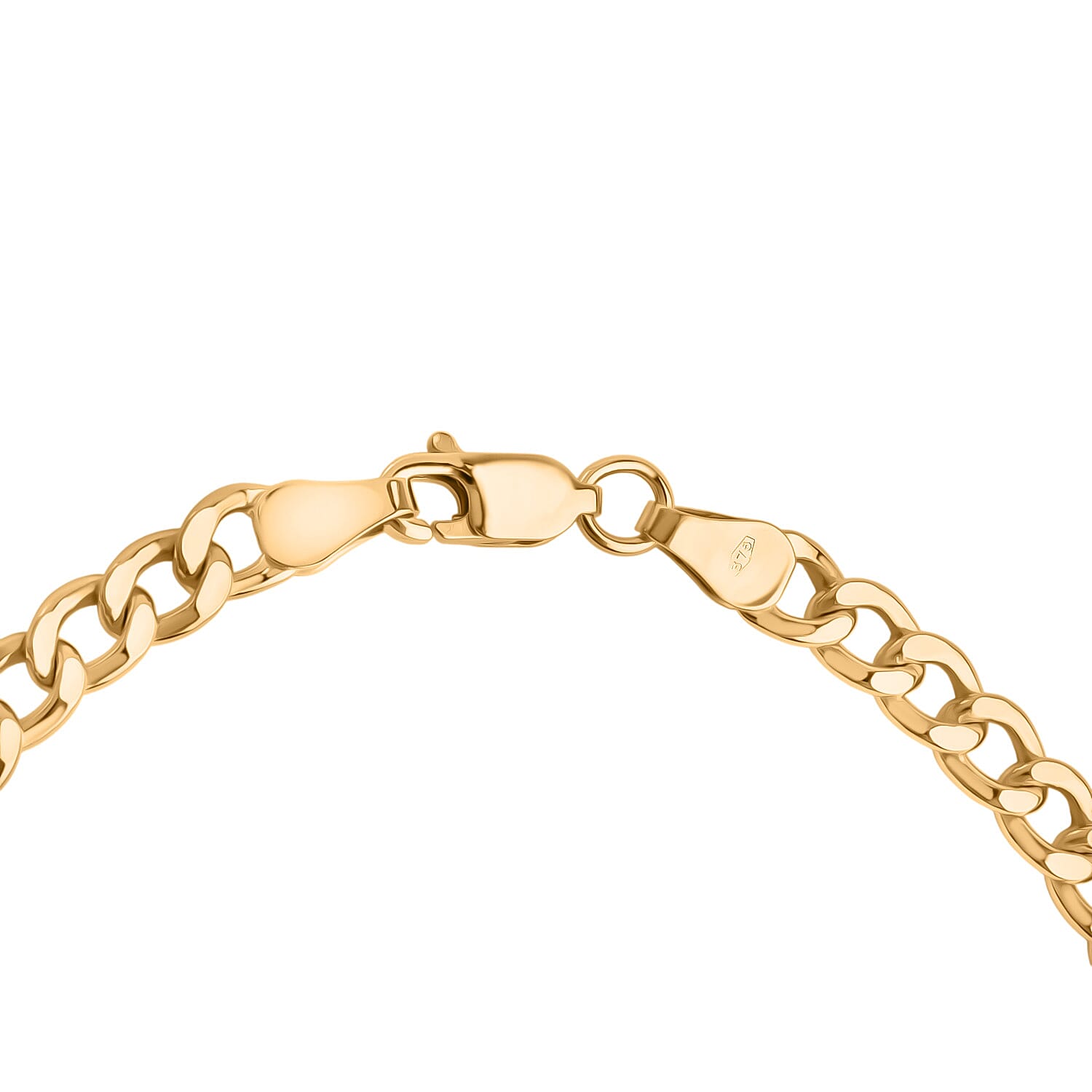 9K Yellow Gold Flat Curb Bracelet (Size - 7.50) with Lobster Clasp, Gold Wt. 4.00 Gms.