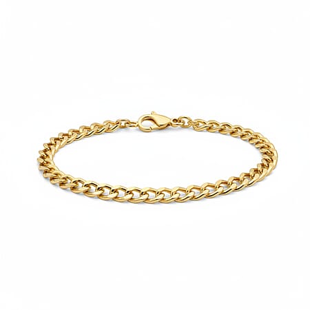 9K Yellow Gold 5.5MM Flat Curb Bracelet with Lobster Clasp 7.5 Inch 9K Yellow Gold 5.5MM Flat Curb Bracelet with Lobster Clasp 7.5 Inch