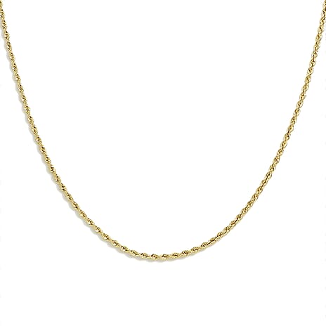 9K Yellow Gold Necklace (Size - 16) with Spring Ring Clasp