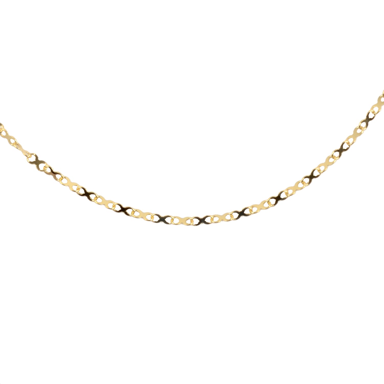 9K Yellow Gold Necklace (Size - 20) with Spring Ring Clasp