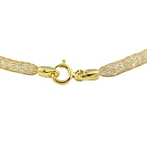 9K Yellow Gold Mesh Necklace 20 Inch