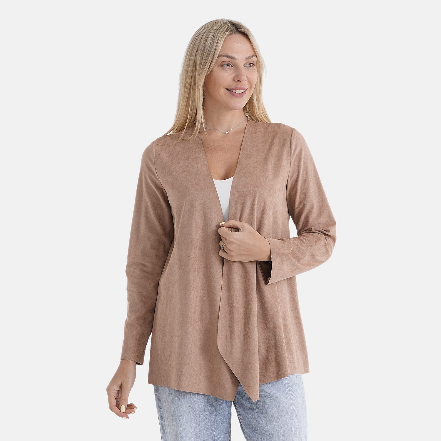 & Maisi Classic Knitted Structured Drape Cardigan