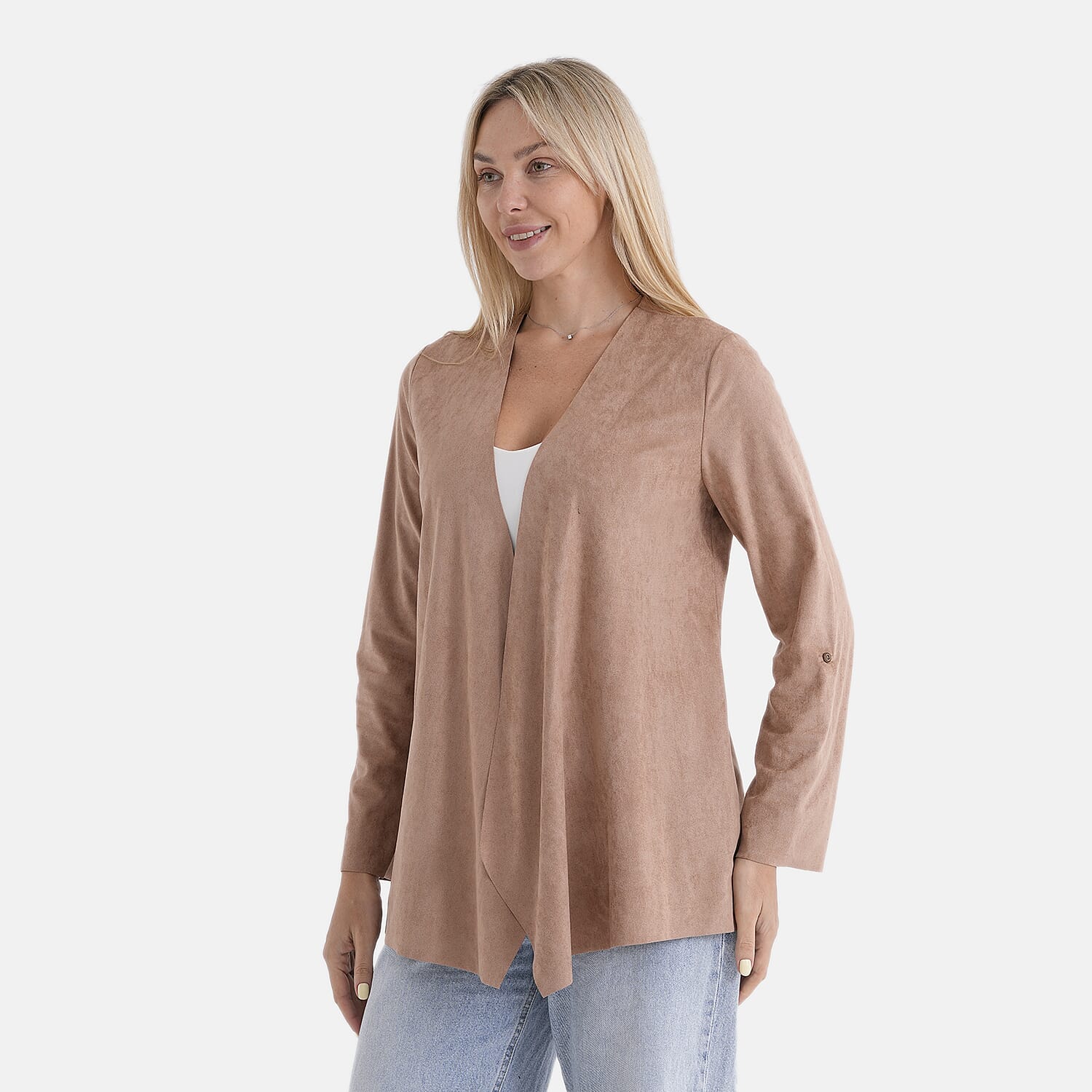 & Maisi Classic Knitted Structured Drape Cardigan