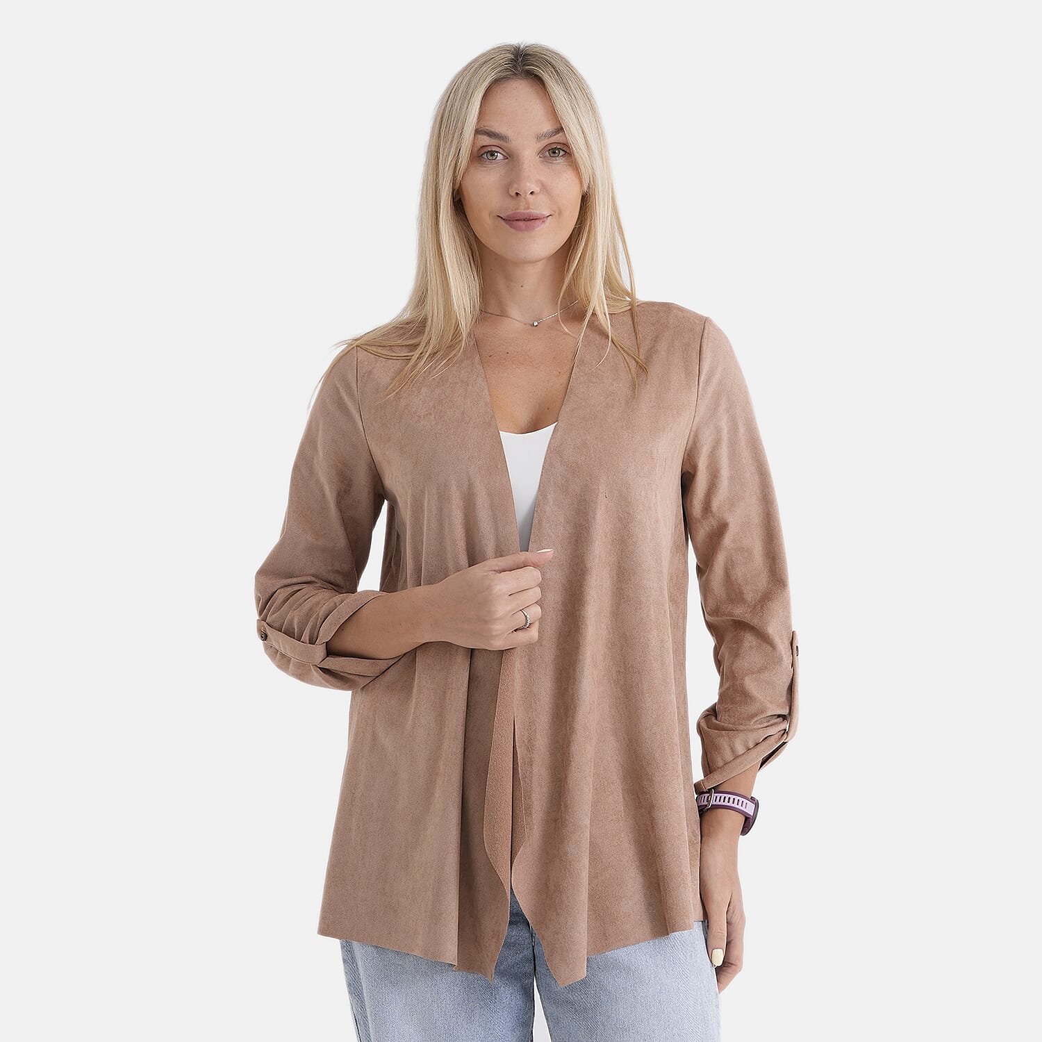 & Maisi Classic Knitted Structured Drape Cardigan