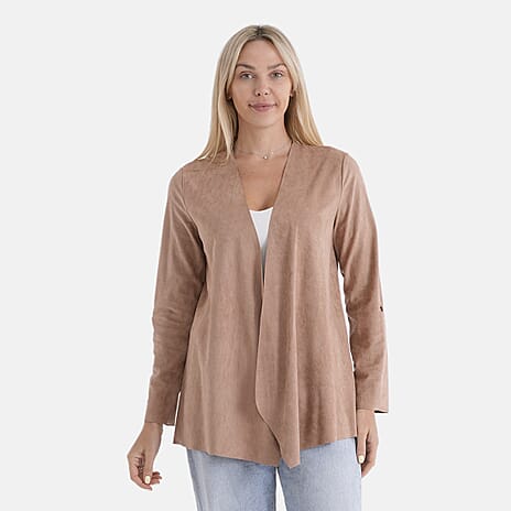 - Maisi Classic Suede Feel Jacket (Size L) - Beige