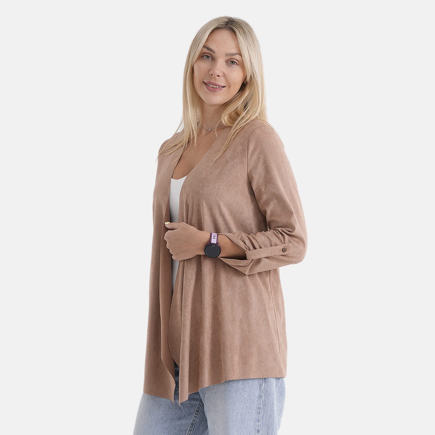 & Maisi Classic Knitted Structured Drape Cardigan