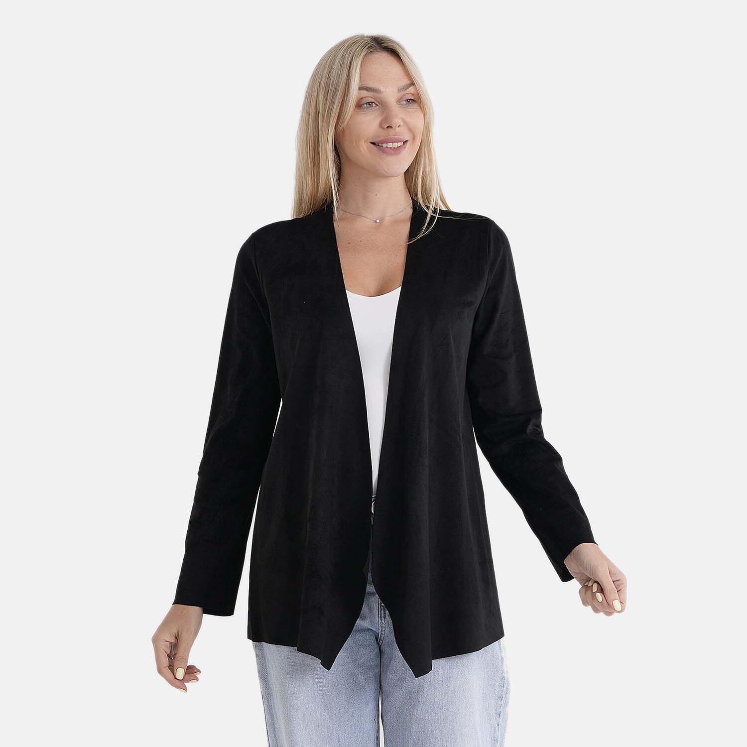 & Maisi Classic Knitted Structured Drape Cardigan