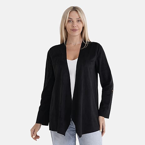 - Maisi Classic Suede Feel Jacket (Size L) - Black