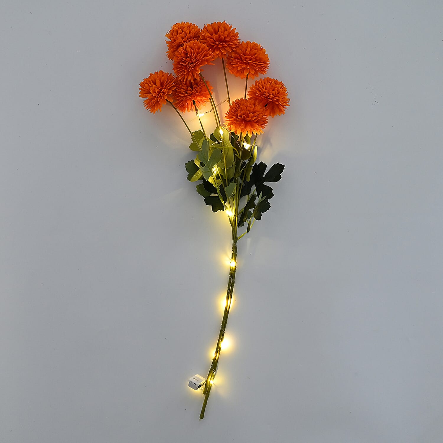 Set of 2 - Faux Flower Branches with LED Lights (50-60cm) - Orange
