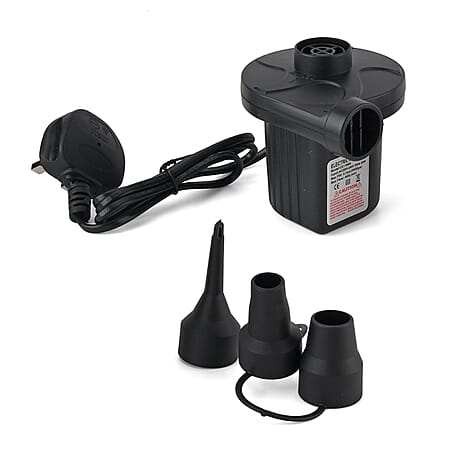 Multi-Purpose 50W High-Volume AC Electric Air Pump - 400L-Min 0.7Psi Fast Air Pump for Mattresses Pools Toys - Black