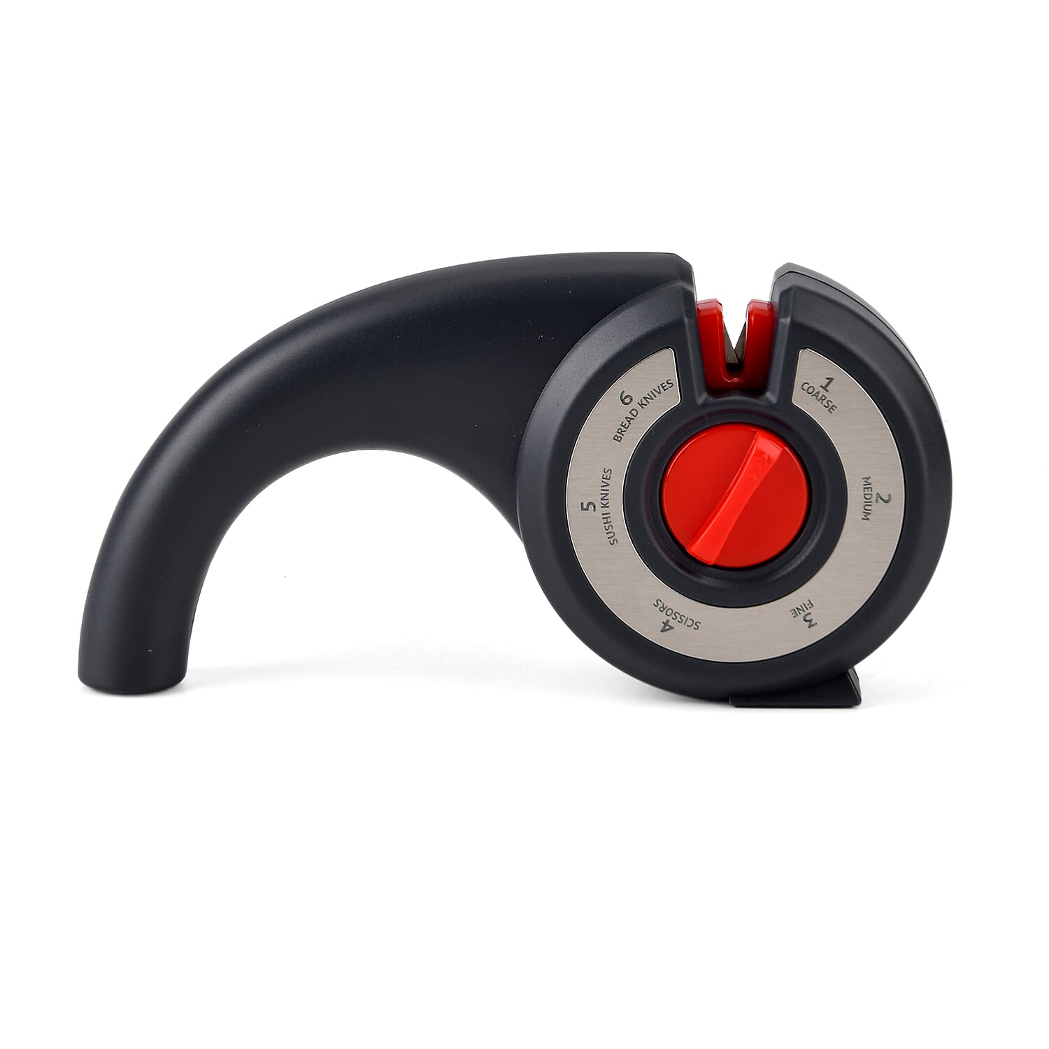 6-in-1 Multifunction Manual Knife Sharpener - Black