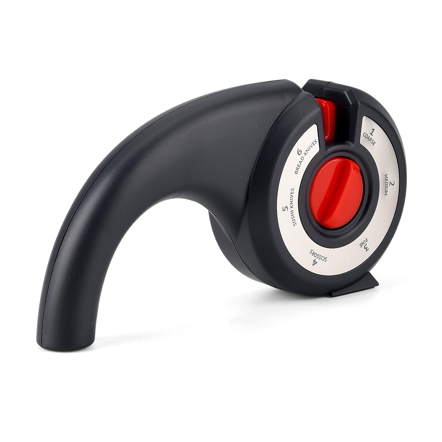 6-in-1 Multifunction Manual Knife Sharpener - Black