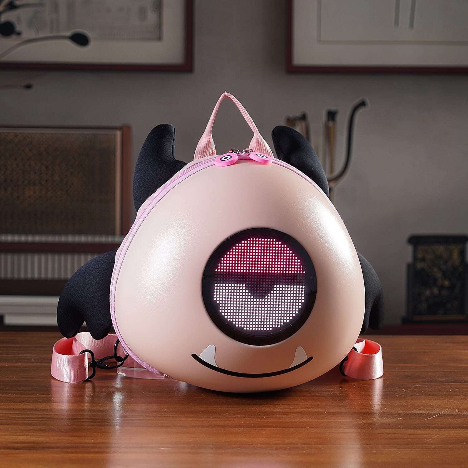 ABS Patterned Backpack (Size 27x16x26 cm) - Pink