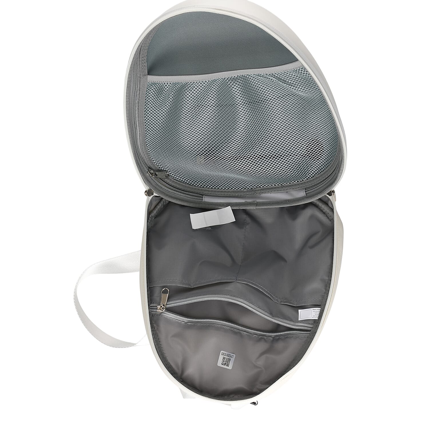 ABS Patterned Backpack (Size 27x16x26 cm) - White