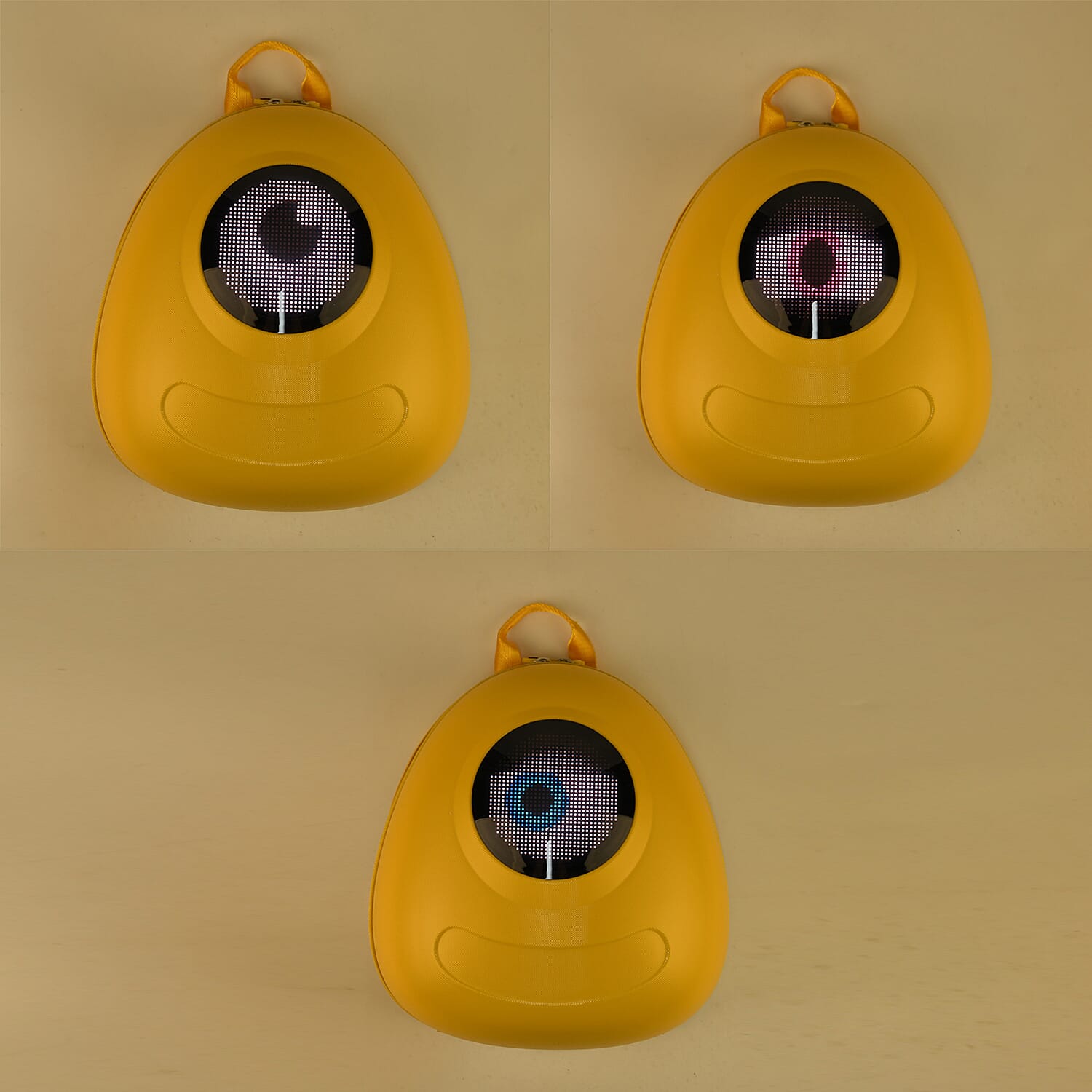 ABS Patterned Backpack (Size 27x16x26 cm) - Yellow