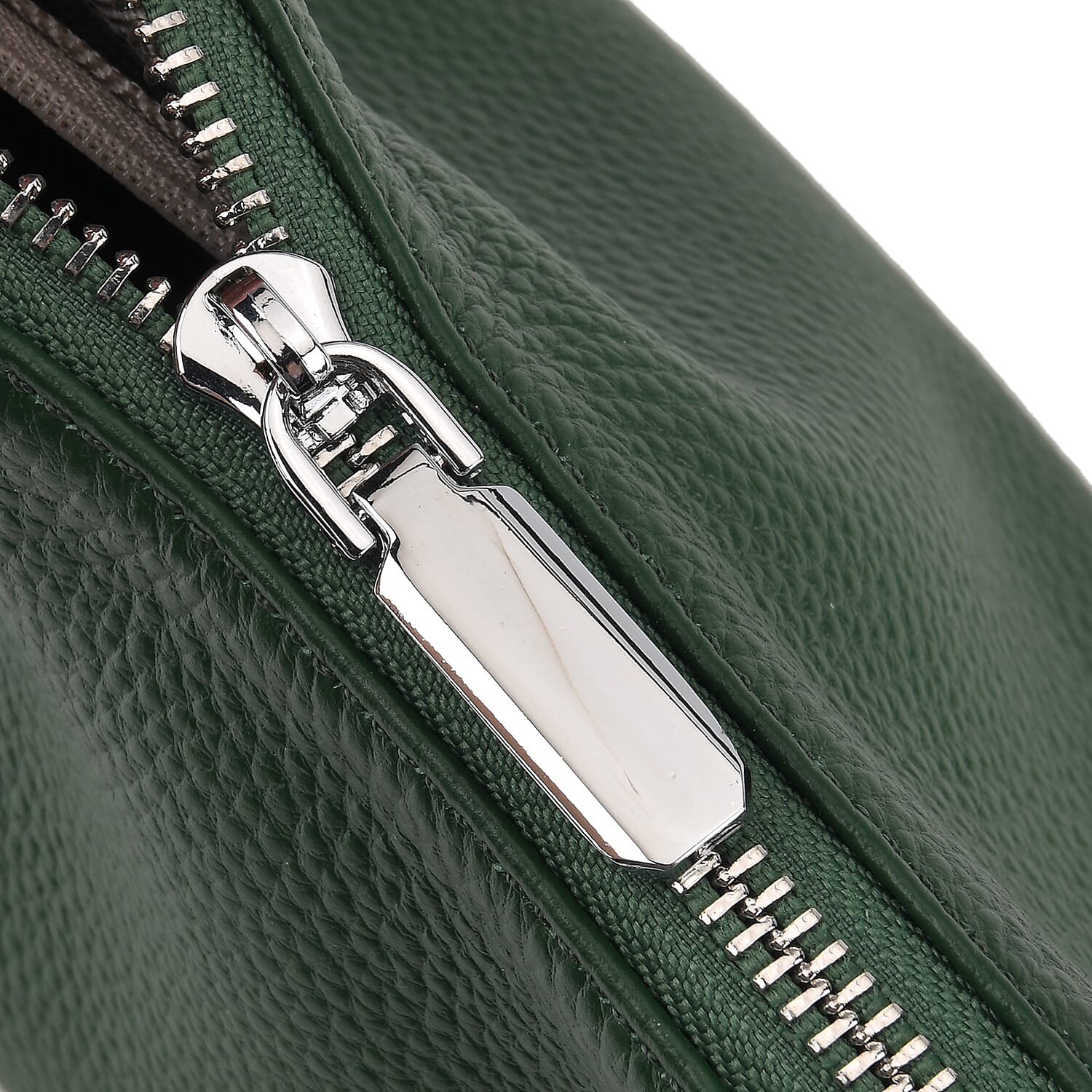 Designer Inspired Genuine Leather Mini Crossbody Bag with Top Handle - Green