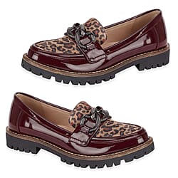 Faux Leather Bombay Leopard Loafers