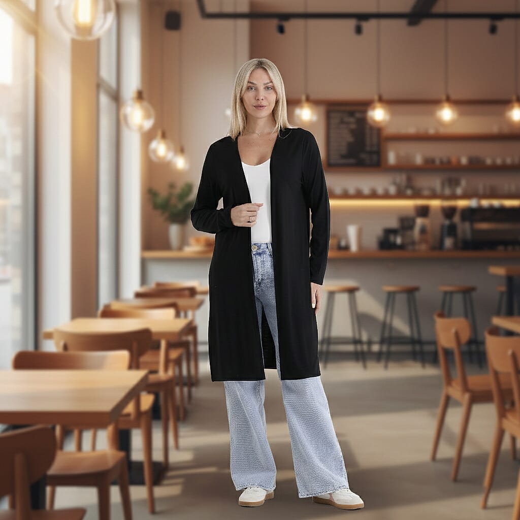 Maisi-Patterned-Cardigan-Size-One-Size-Black