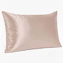 LA Marey Signature Mulberry Silk Pillow Case with Button (Size 75x50 cm) - Beige