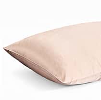 LA Marey Signature Mulberry Silk Pillow Case with Button (Size 75x50 cm) - Beige
