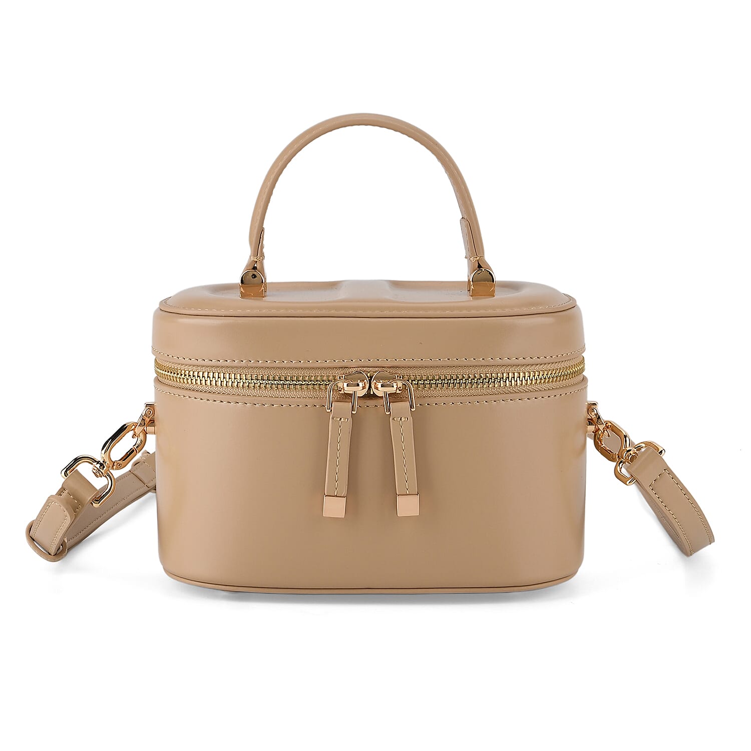 Valisseire Ladies Genuine Leather Vanity Handbag - Khaki