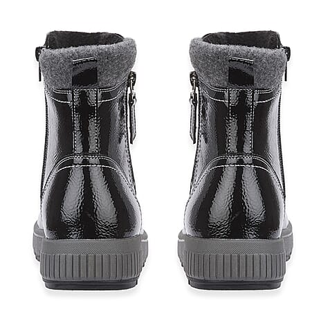 Sutton Ladies Ankle Boots (Size 7) - Black Patent