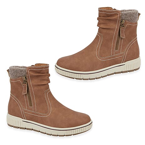 Sutton Ladies Ankle Boots (Size 4) - Cognac