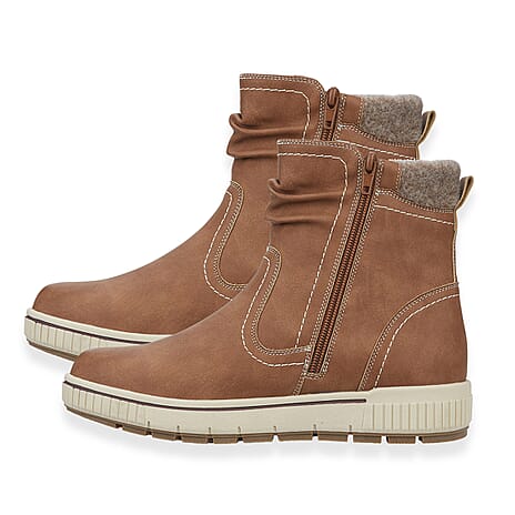 Sutton Ladies Ankle Boots (Size 7) - Cognac