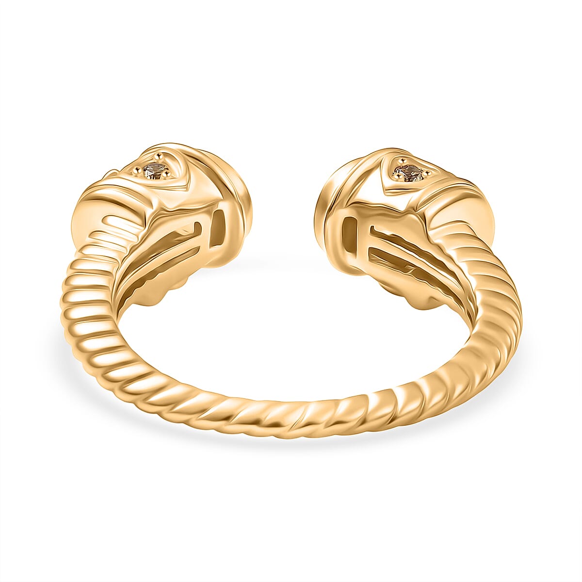 D'Joy Ethiopian Opal, Yellow Sapphire Fancy Ring in 18K YG PlatingSterling Silver  0.476  Ct.