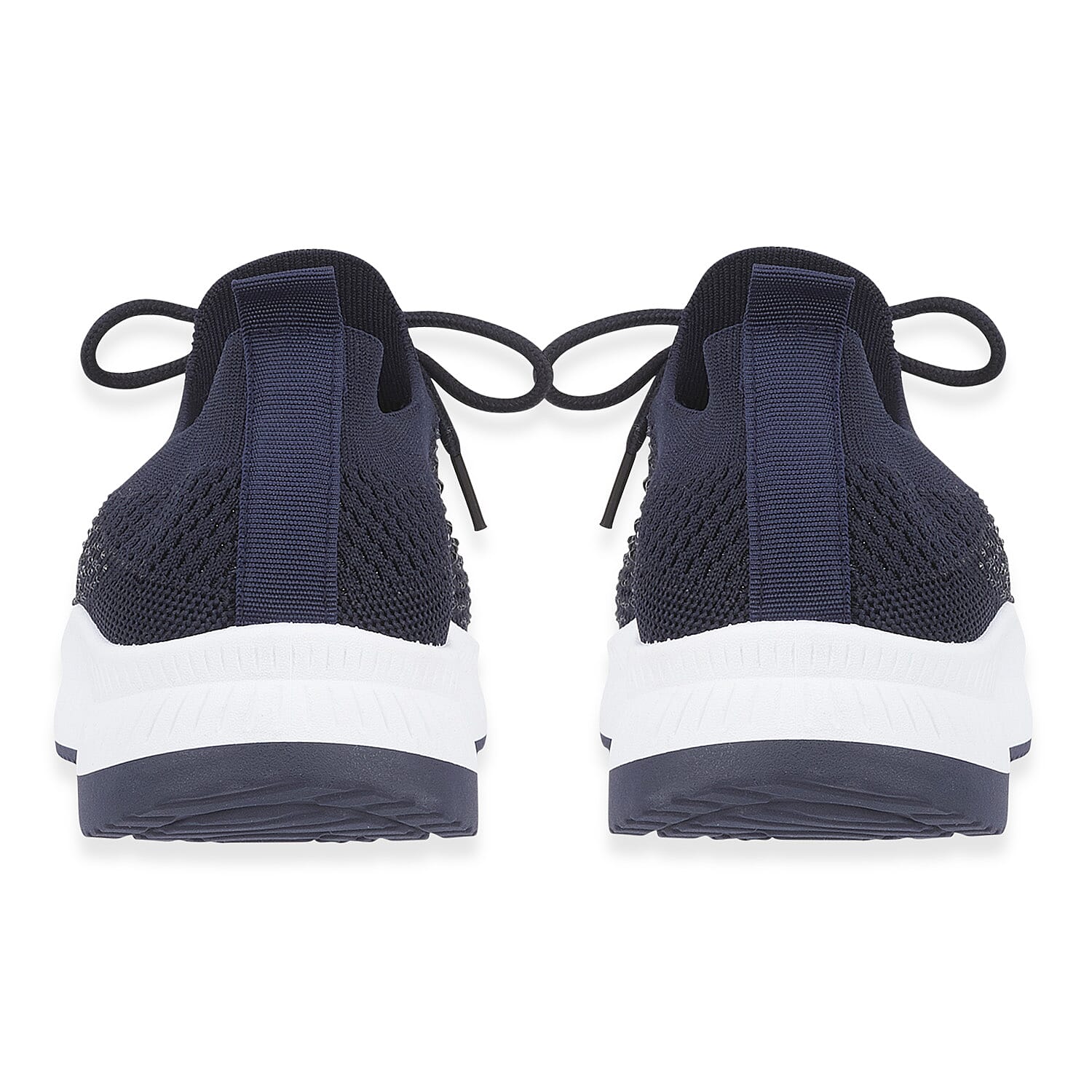 Calypso Light Weight Lace Up Trainer With Diamante Detailing (Size 5) - Navy